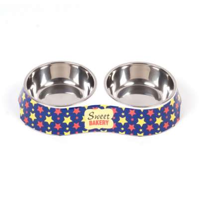 Factory Price Eco Friendly Double Removable Stainless Steel Dog Bowl