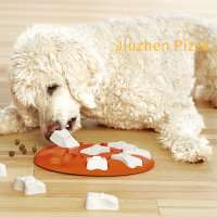 Amazon Pet Dog Cat Training Puzzle Intelligence Toy Pizza Leak Food Bowl Toy