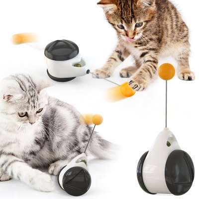 Hot Sale Pet Cat Teaser Robot Tumbler Cat Stick Toys Automatic Rotating Led Cat Laser Electronic Toys