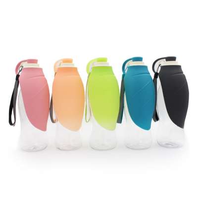 Oem wholesale travel portable pet dog cat water bottle feeder for pet walking