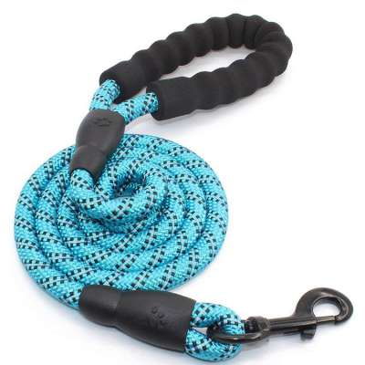 OEM Cheap EVA handle Reflective nylon dog leash 6 feet nylon pet dog leash